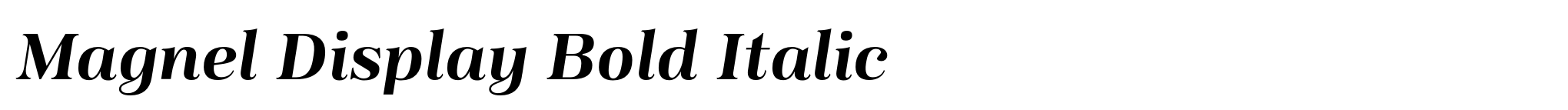 Magnel Display Bold Italic image